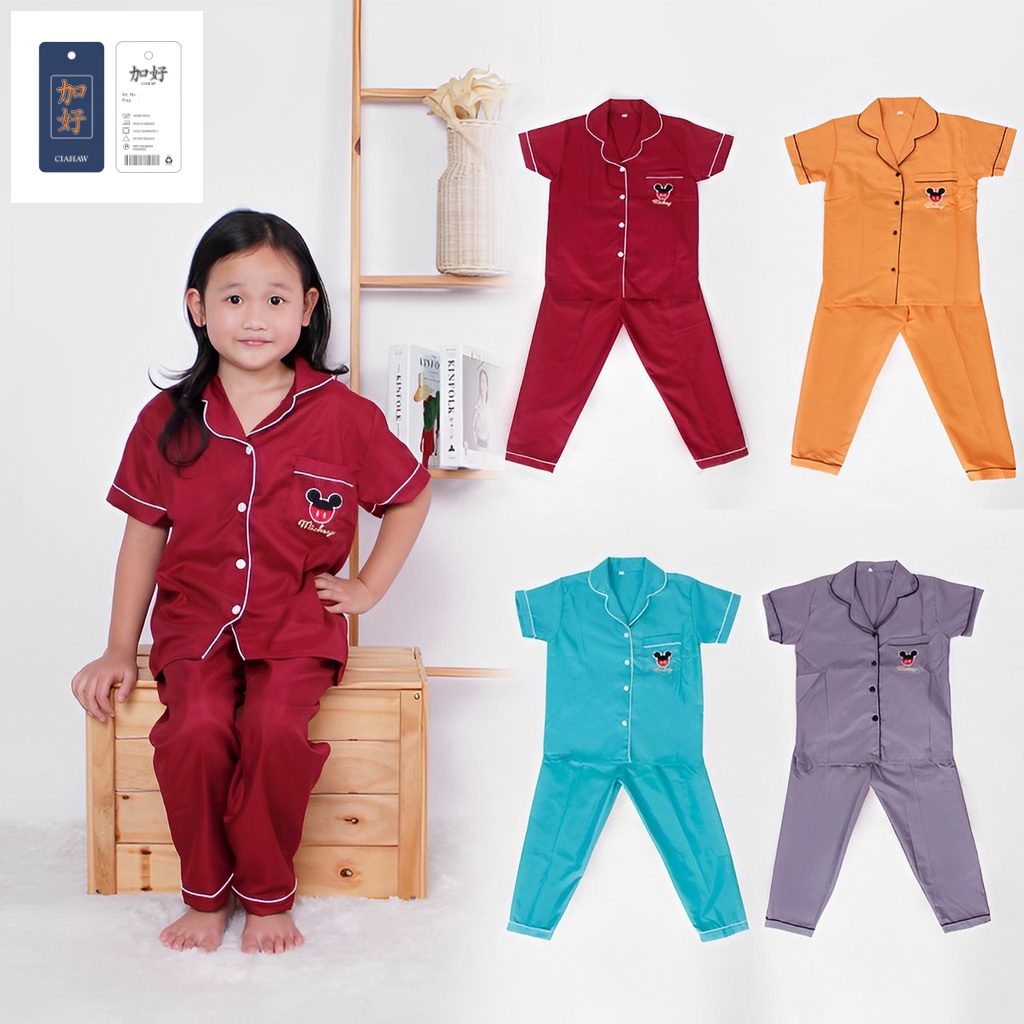 CIAHAW  Baju Tidur Anak Perempuan/Piyama Anak Perempuan 3-10 tahun