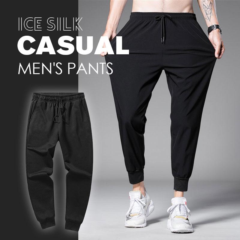 Ice Silk Casual Men's Pants High Quality Ice Silk Pants Summer Casual Loose Cool Breathable Tren