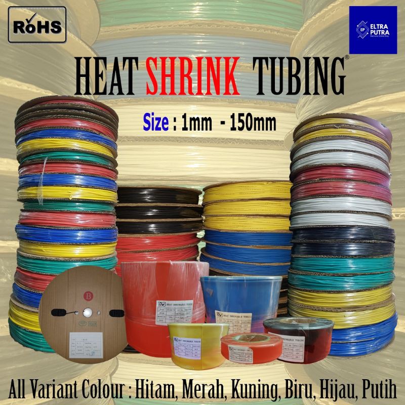 HEATSHRINK 16mm Warna Warni LENGKAP Per Roll, Selongsong Selang Bakar