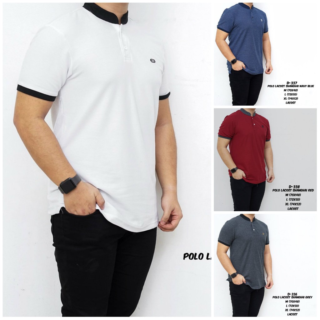 Kaos Polo Pria Shanghai Polo Shirt Lacoste Polos Slimfit
