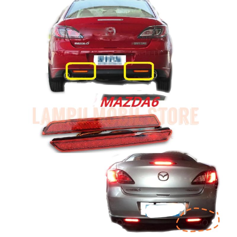 Lampu Stop LED Bumper Belakang Mazda 6 Sedan 2008-2012