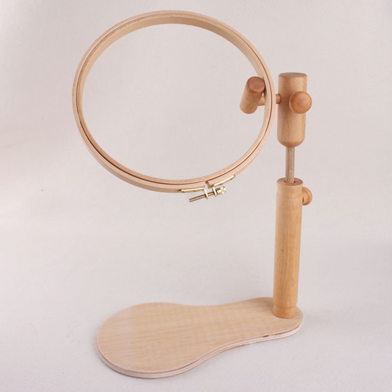 [STAND] Pemidangan Kayu Bambu Embroidery Wooden Ring/Hoop Set Stand AR025