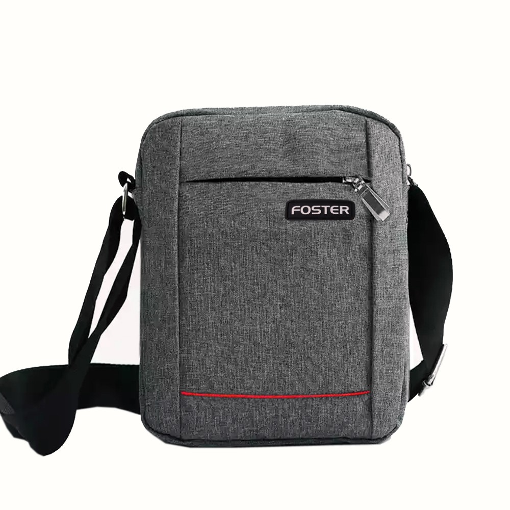 SHOPEE 6.6 SUPER SALE!! Foster G-23037 Tas Selempang Pria Tas Outdoor Tas Gadget Tas Smartphone Tas Gaul Size 8 Inch - Grey