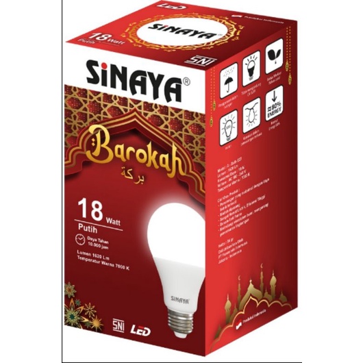 Lampu LED Bulb Putih CDL E27 Sinaya MURAH Bergaransi 6bln