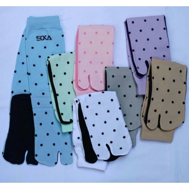 SOKA Kaos Kaki Motif Wanita Polkadot