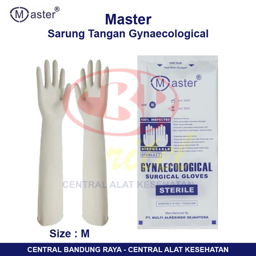 MASTER Sarung Tangan Latex Obgyn / Gynaecological Sterile - Size M