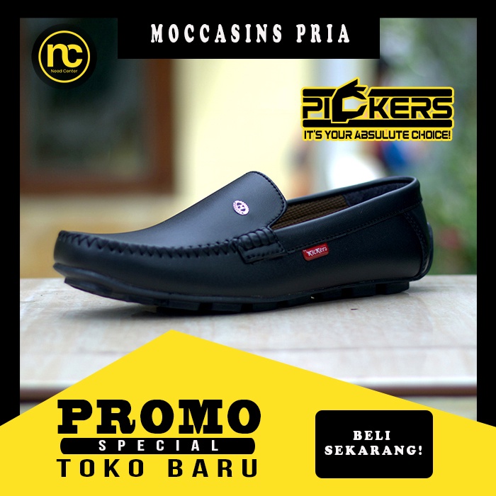 (PICKERS) SEPATU MOCCASINS LOAFERS SLIP ON PRIA KEREN MURAH TERBARU 2021 BERKUALITAS BERGARANSI (Sep