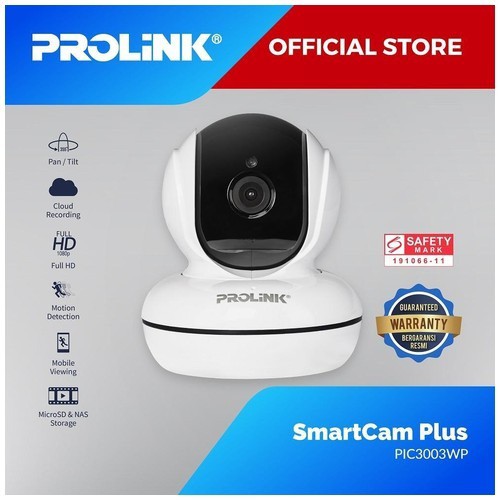 Kamera CCTV WIFI PROLiNK PIC3003WP Full HD 1080P Smart Wi-Fi Pan-Tilt IP Bardi PTZ CCTV