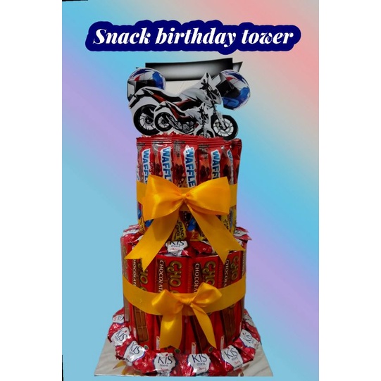 

Snack birthday tower
