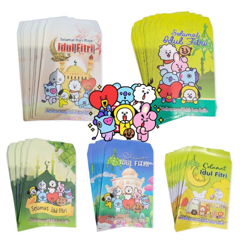

Amplop Lebaran ART BT21 BTS HELLO KITTY FROZEN isi 10 Glossy Ramadhan Idul Fitri Karakter Kartun