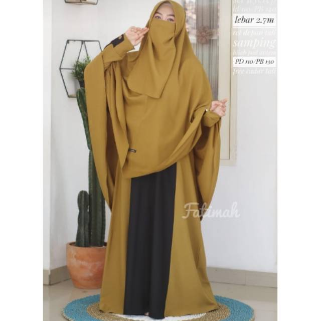 set Gamis set Cadar Fatimah