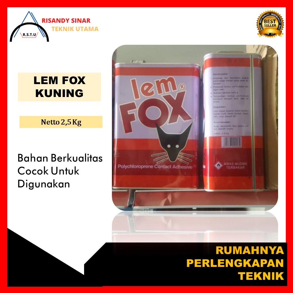 

lem fox kuning | lem fox murah | lem fox kaleng 2.5 kg