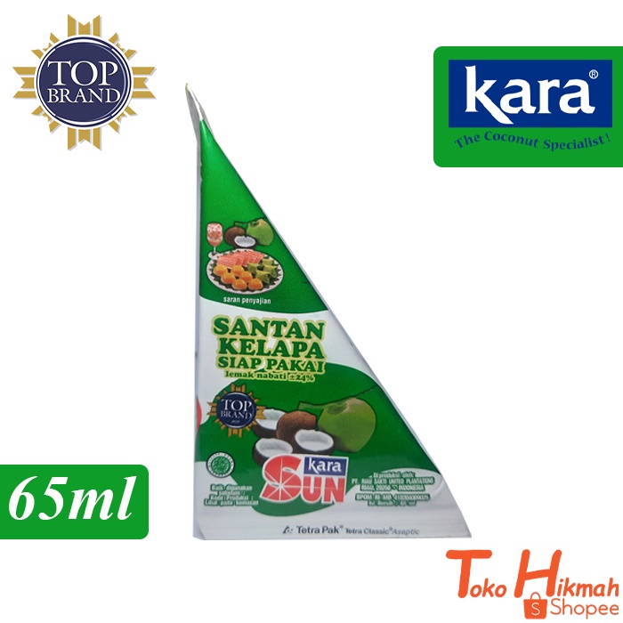 

Sun Kara Santan Kelapa Krucut Kerucut 65ml Cream 20gr Santan Bubuk