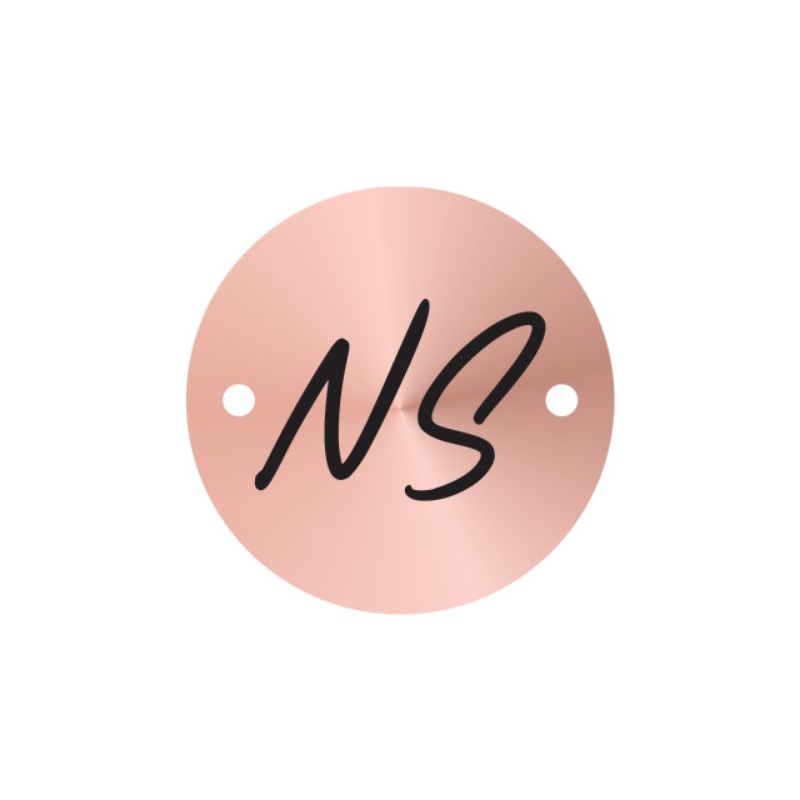 

label akrilik NS 50 pcs dan Naylis fashion 50 pcs, tulisan hitam