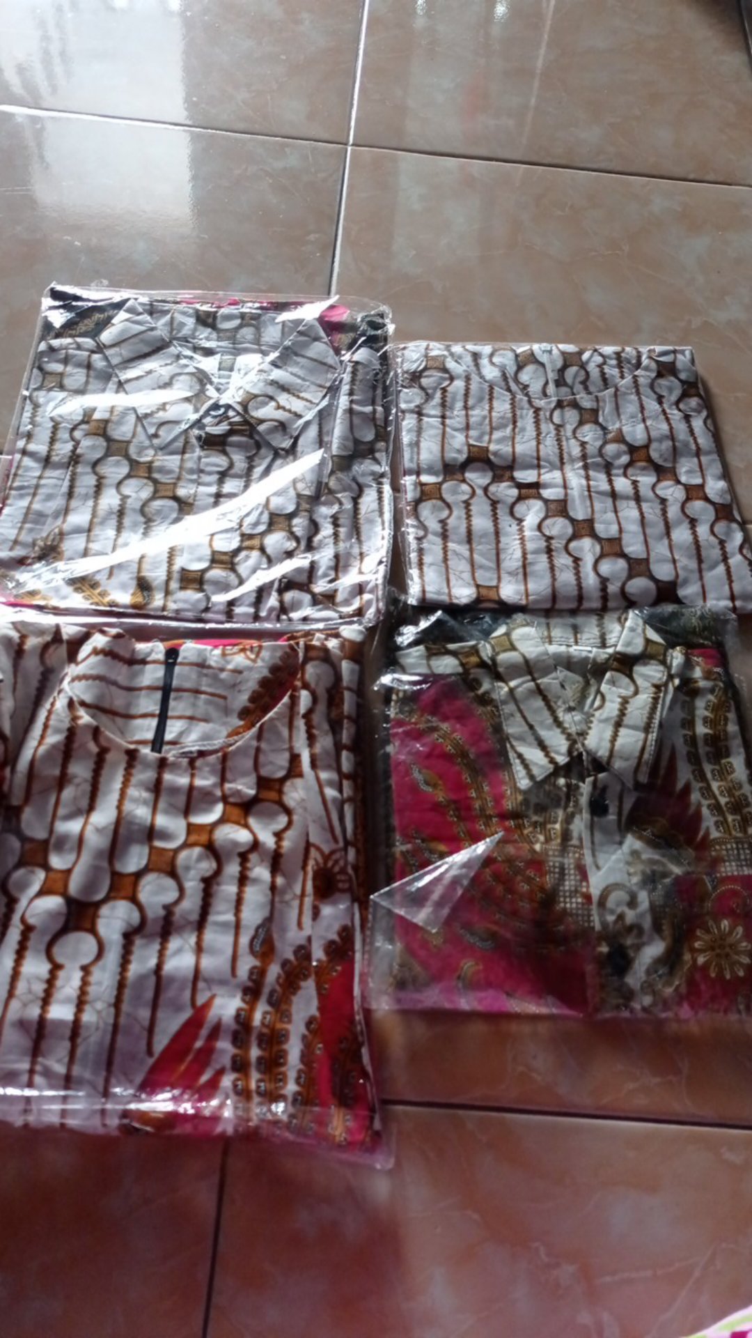 Batik Couple Keluarga Sania Ruffle Ori Ndoro Jowi Dnt Seno Merah Putih