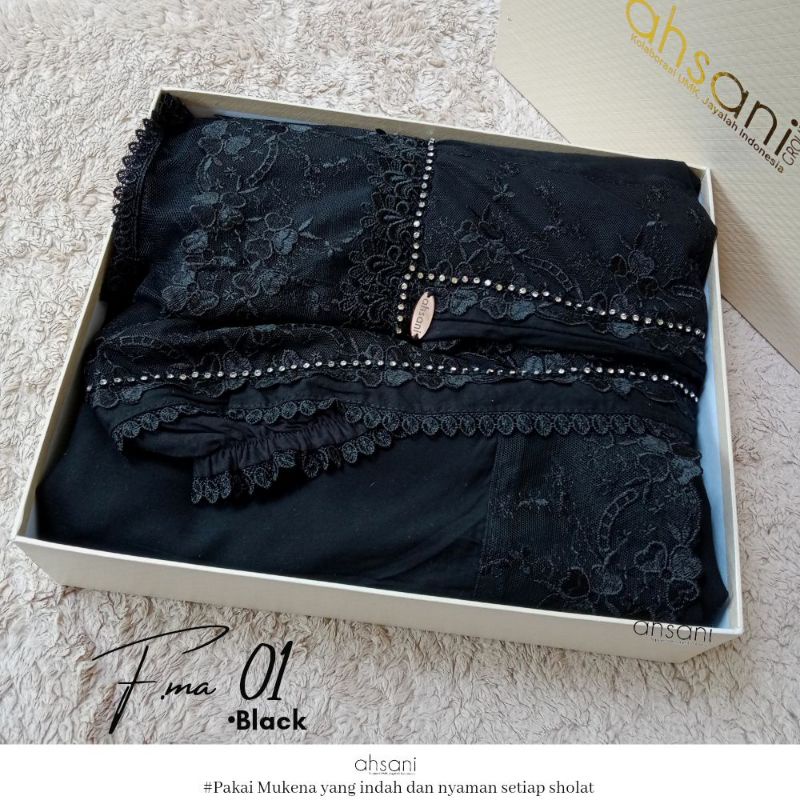 Mukena  F.MA01 Black By Ahsani