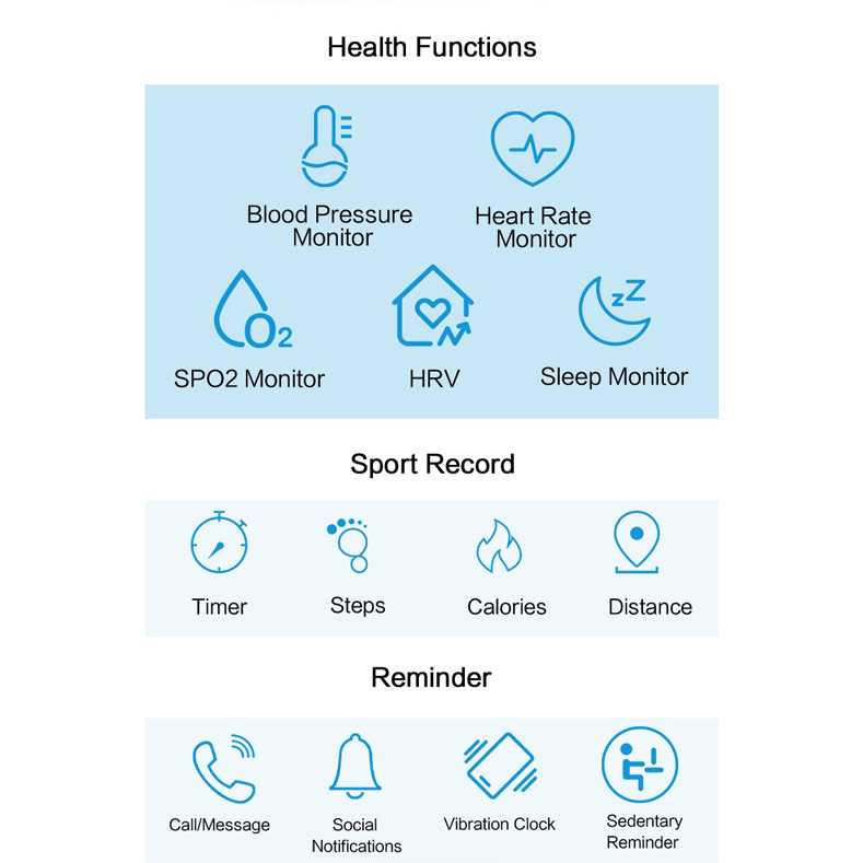 SKMEI Medical Smartwatch Heartrate Blood Pressure Monitor - P9