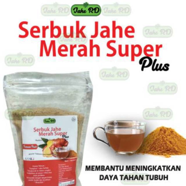 

JAHE MERAH SERBUK SUPER 900gram harga paket hemat 3 botol