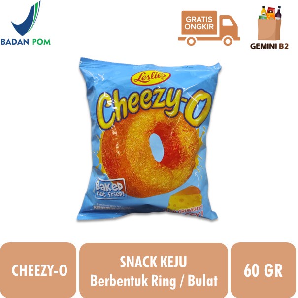 

Cheezy-O Snack Keju Berbentuk bulat / Ring 60Gr