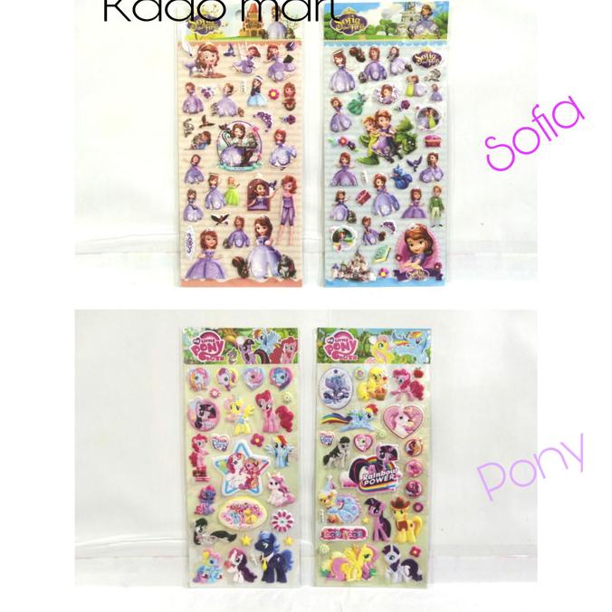 

Stiker Anak Disney Karakter Frozen My Litte Pony Sophia Sticker Timbul
