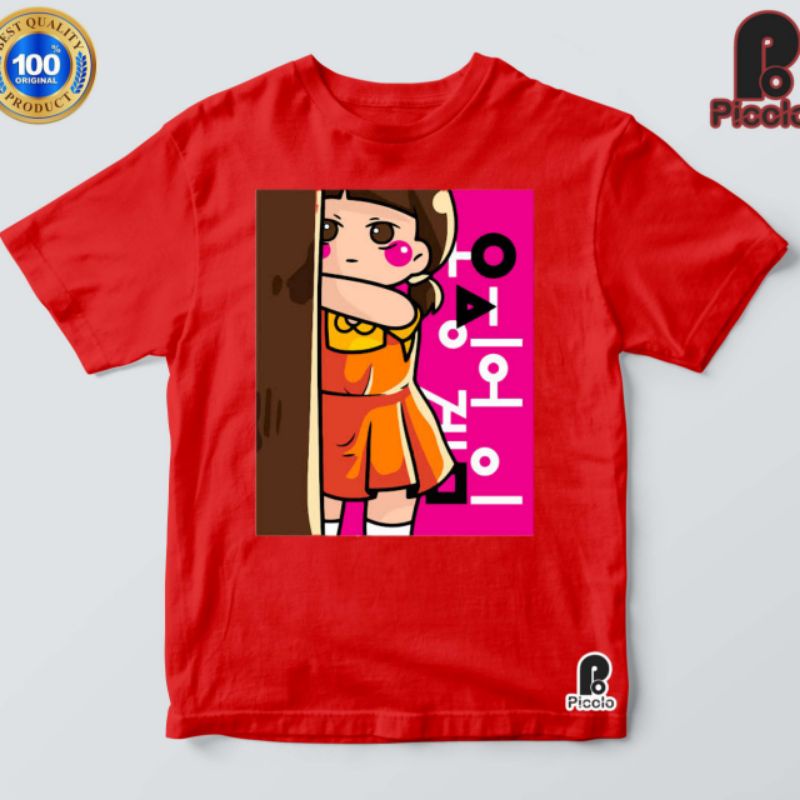 KAOS BAJU ANAK SQUID GAME BAHAN PREMIUM