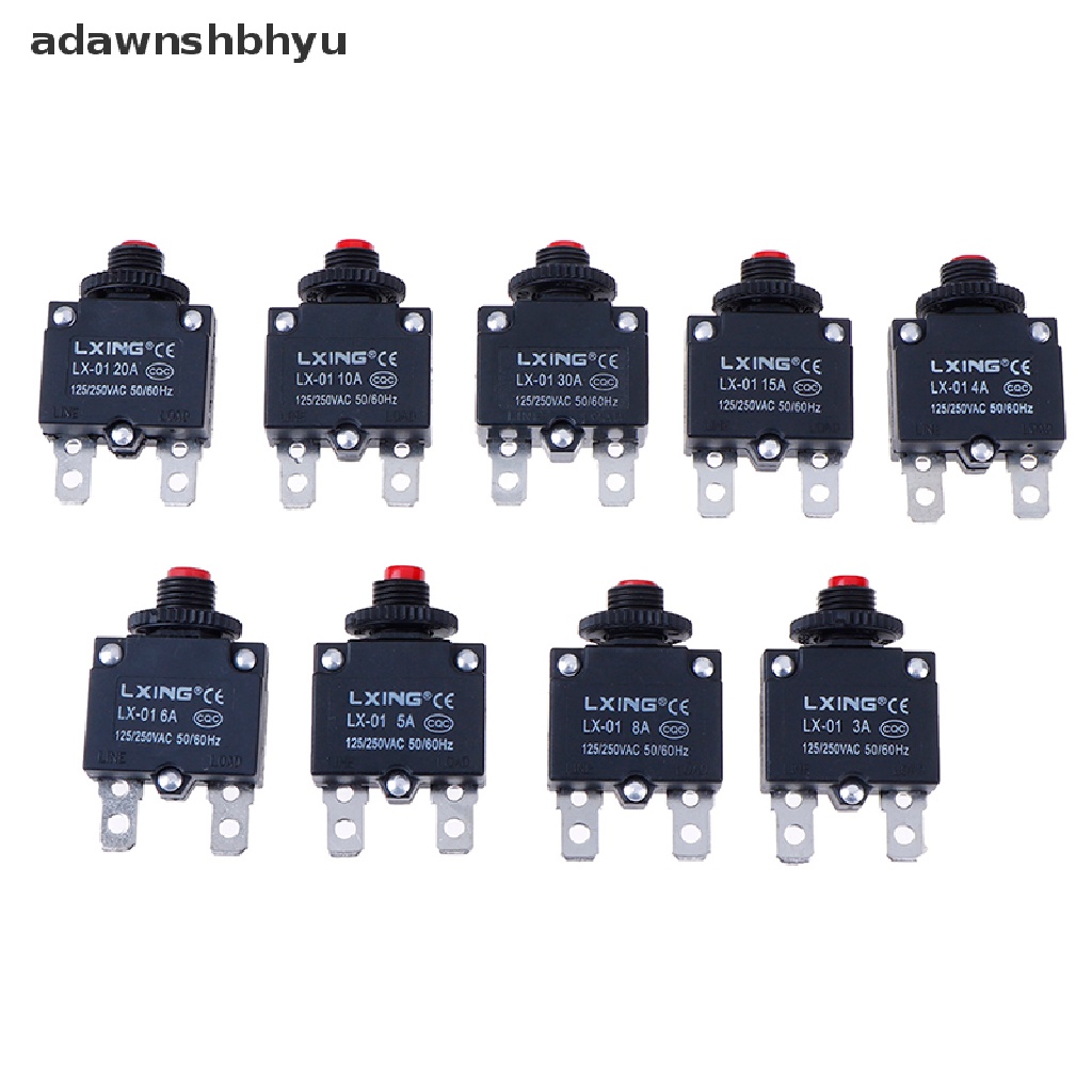 [adawnshbhyu] Pemutus Arus Overload Protector Switch Fuse 3A 4A 5A 6A 8A 10A 15A 20A 30A