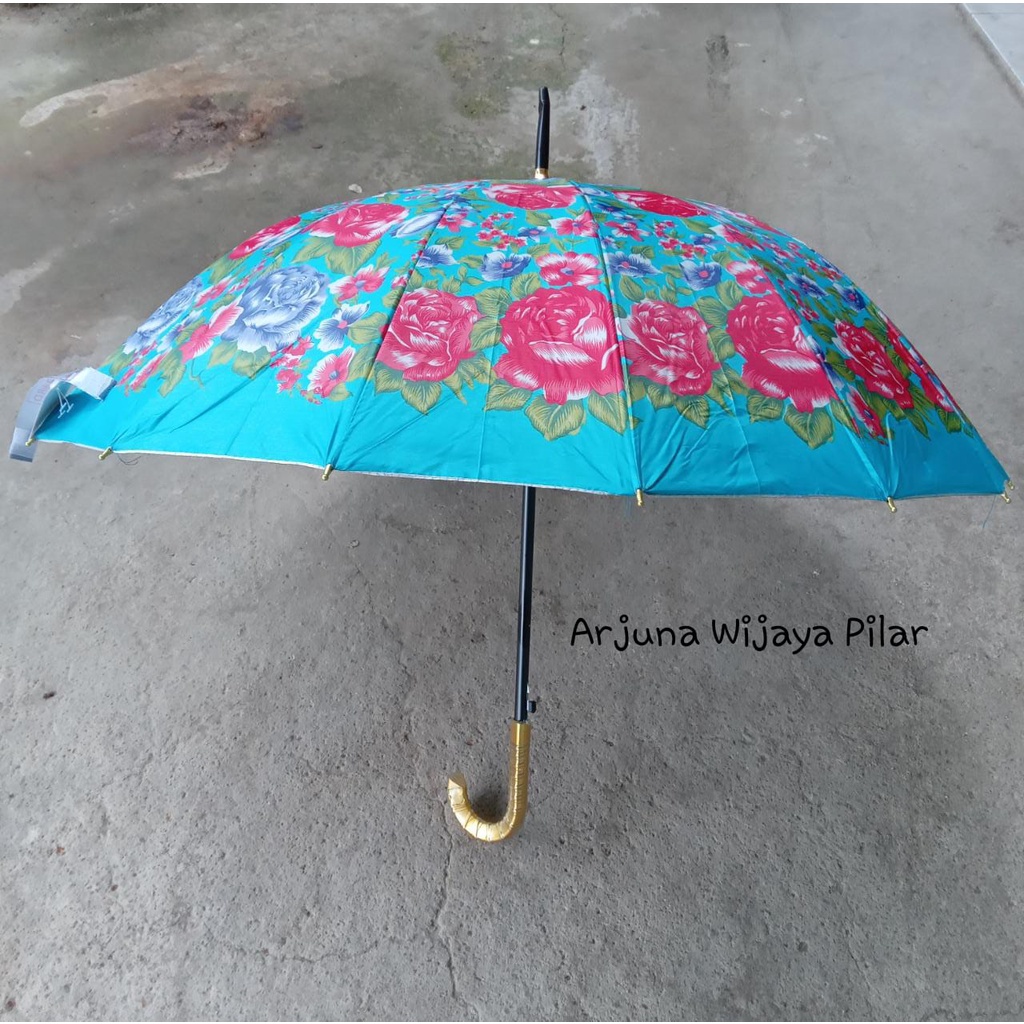 Payung 16 Jari Satin Kembang / Umbrella Motif