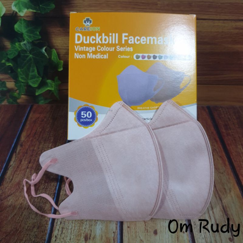 Masker Duckbill Duckbil Duck Bill Dukbil Dakbil Dukbill Dakbill Careion 3 Ply Warna Pink Nude Pink H