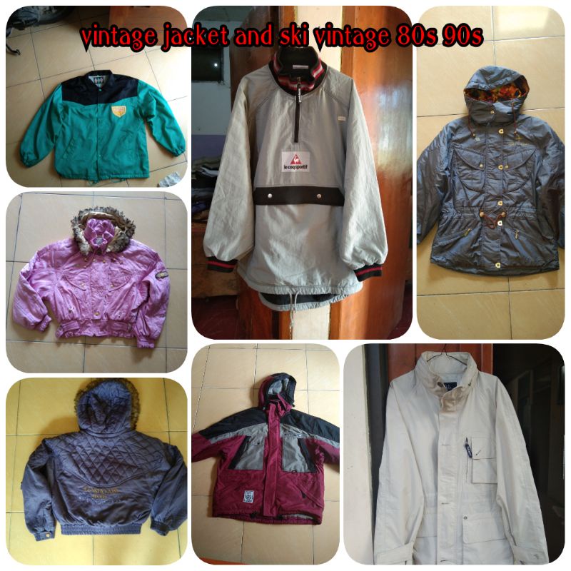 vintage jacket 90s 80s vintage jacket ski jaket colorblock jaket pria dan wanita tare jacket jaket m