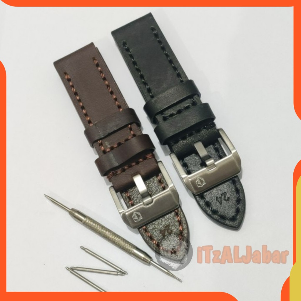 Tali jam tangan Expedition Kulit leather strap 22mm 24mm