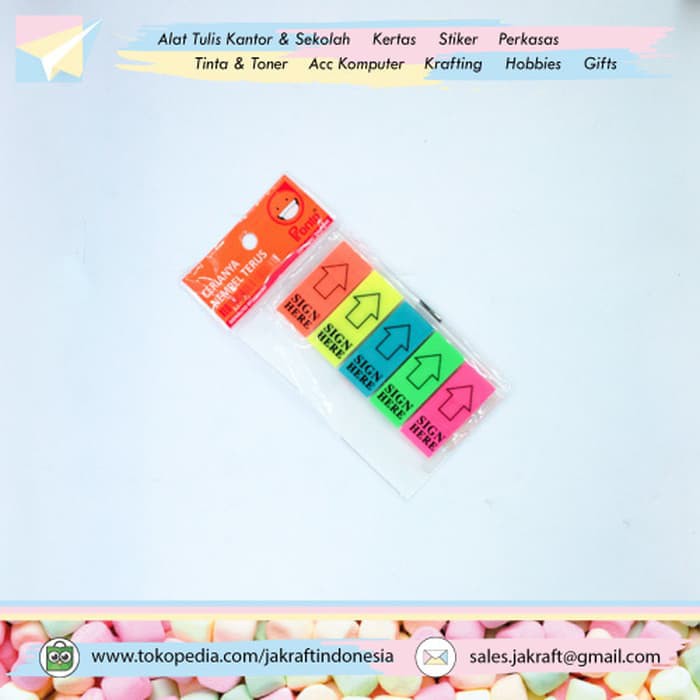 

Memo Stick It Post It Note Warna Warni Panah Sign Here PRONTO Top