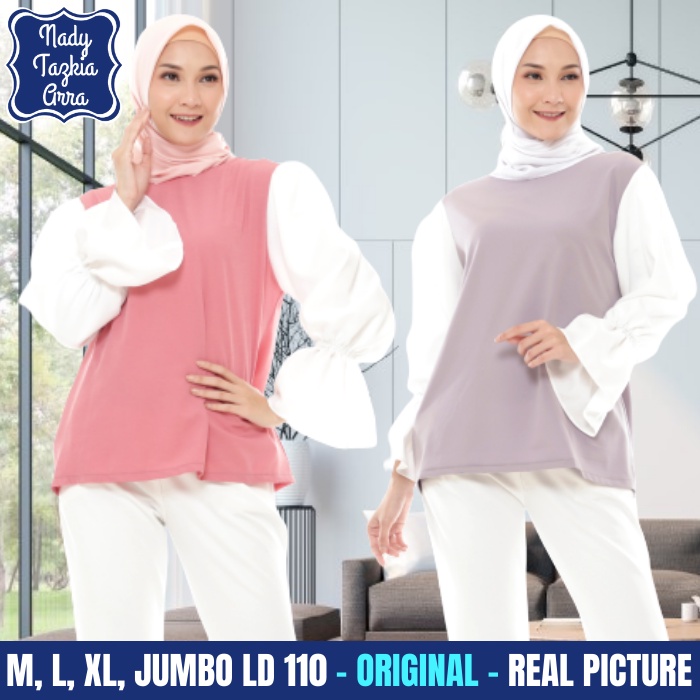 NADYTZK Baju Atasan Blouse Blous Blose Blus Bluse Pesta Kondangan Lebaran Kuliah Kerja Kantor Pink A