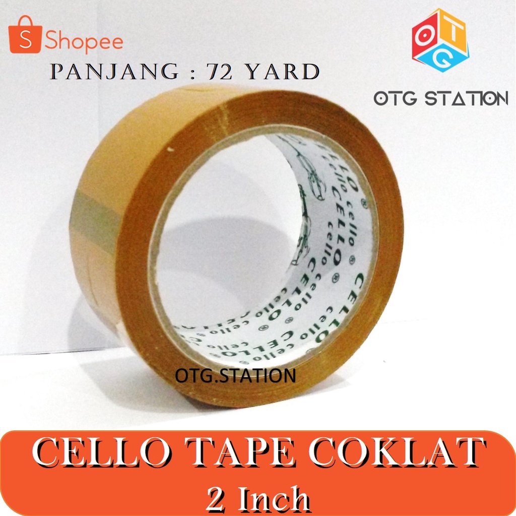 

Cello Tape Coklat 2 Inch Isolasi Coklat Besar Cellotape Lakban Lem Perekat Bening Alat Isolasi Pembungkus OTG STATION