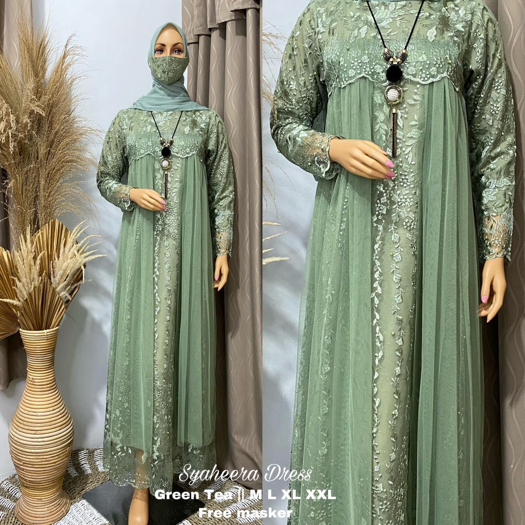 Syaheera Dress / Gamis Brukat / Kebaya Modern / Gamis Pesta / Gamis Tutu / Gamis Kebaya / Kebaya