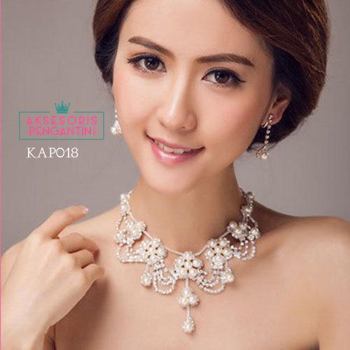 [READY STOK] AKSESORIS KALUNG ANTING SET PESTA NECKLACE WEDDING MODERN KAP018