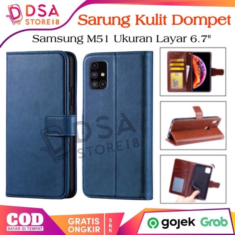 Case Samsung M51 / Casing Samsung M51 / Leather Case Flip Cover Wallet Dompet Hp Casing Kulit
