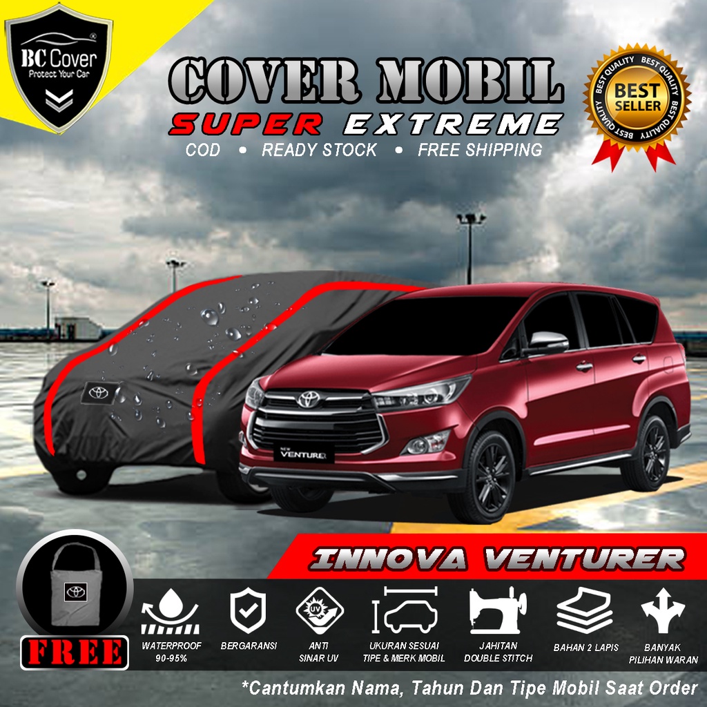 Body Cover Mobil INNOVA VENTURER Outdoor Waterproof / Sarung Mobil INNOVA Waterproof / Selimut Tutup Mobil INOVA VENTURER Mantol Kerudung Mantel Penutup Mobil TOYOTA VENTURER Waterproof Outdoor Anti Air