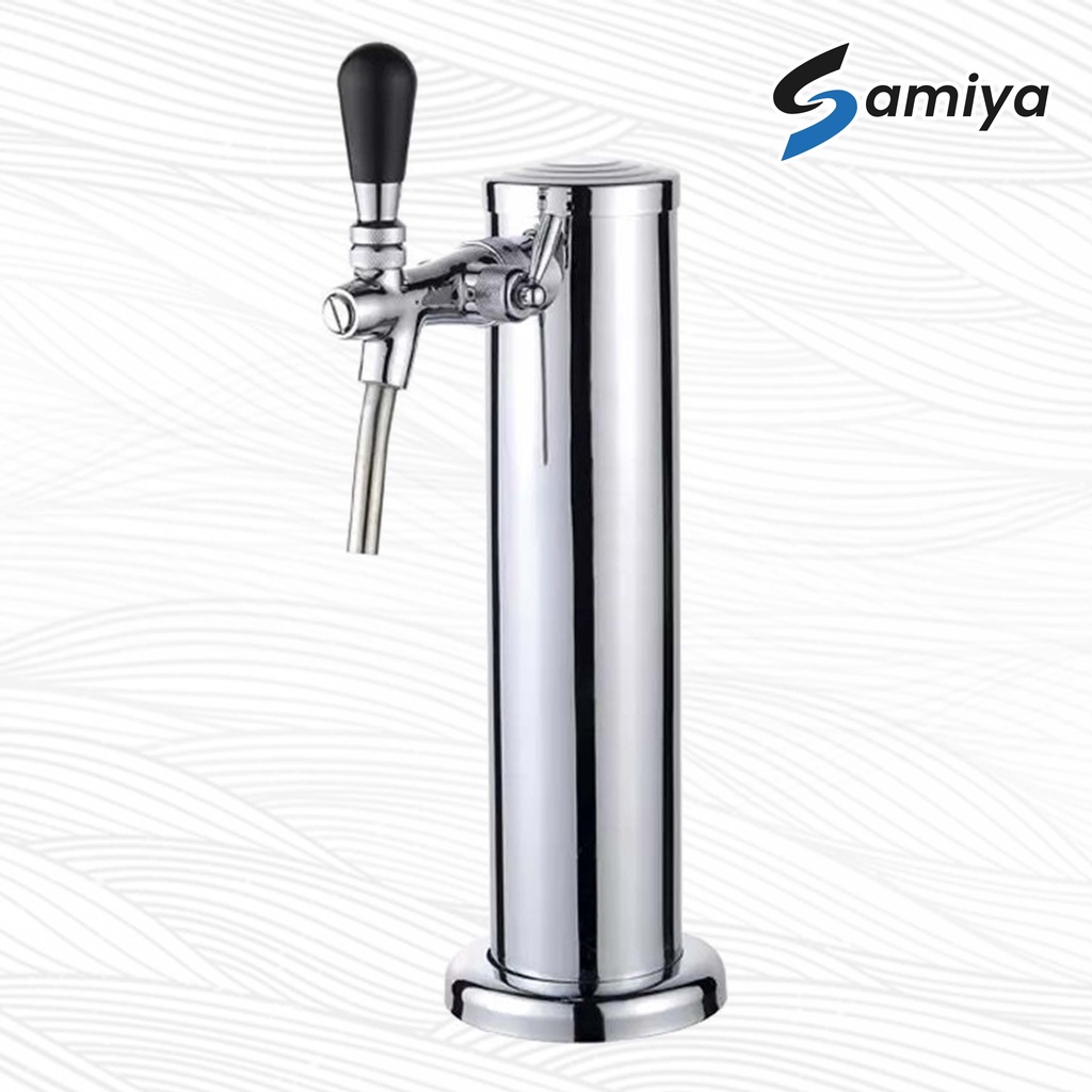 beer tower single tap with flow control / kran mesin kegerator dispenser stainless