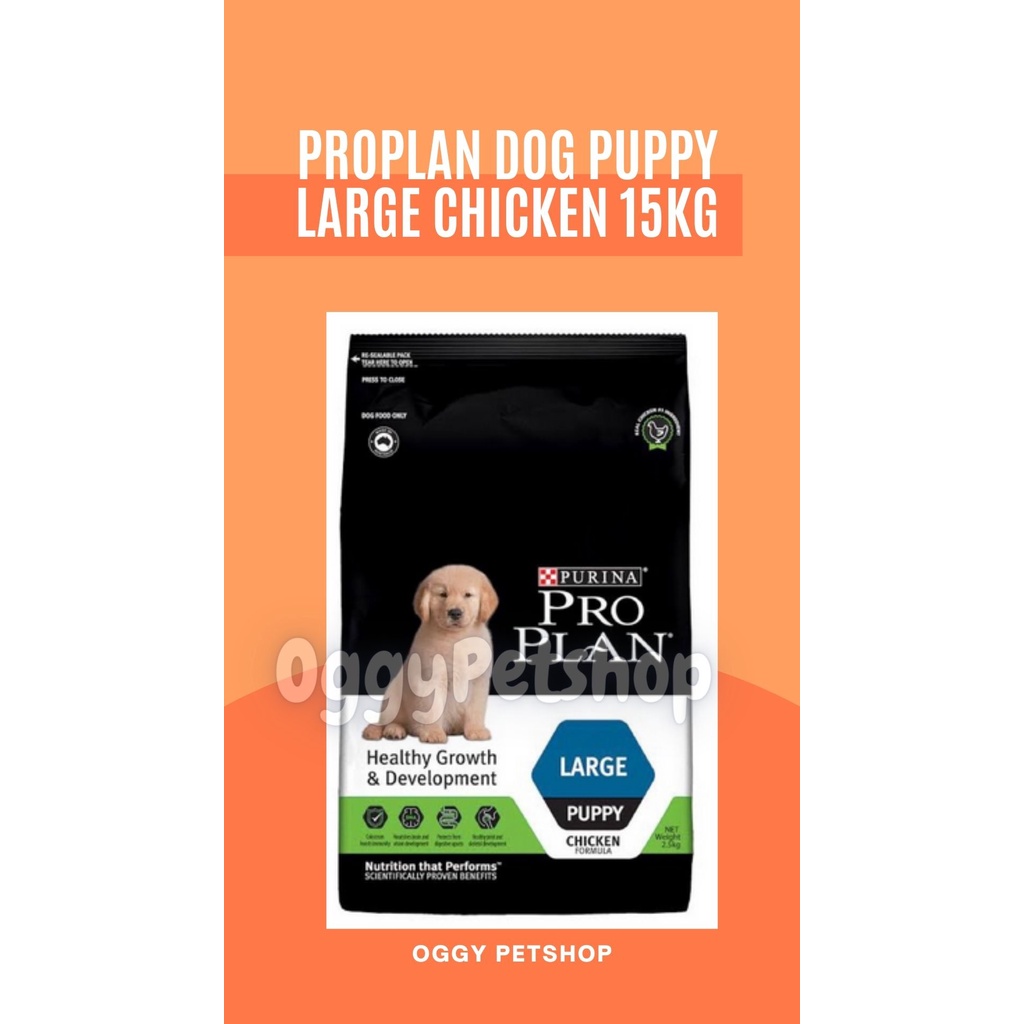 PROPLAN DOG PUPPY LARGE CHICKEN  Makanan Anjing Freshpack 15kg khusus grab dan gojek