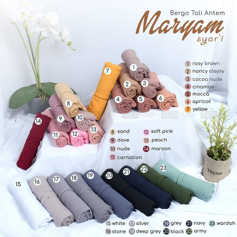 Hijab / Bergo Antem Maryam Syari