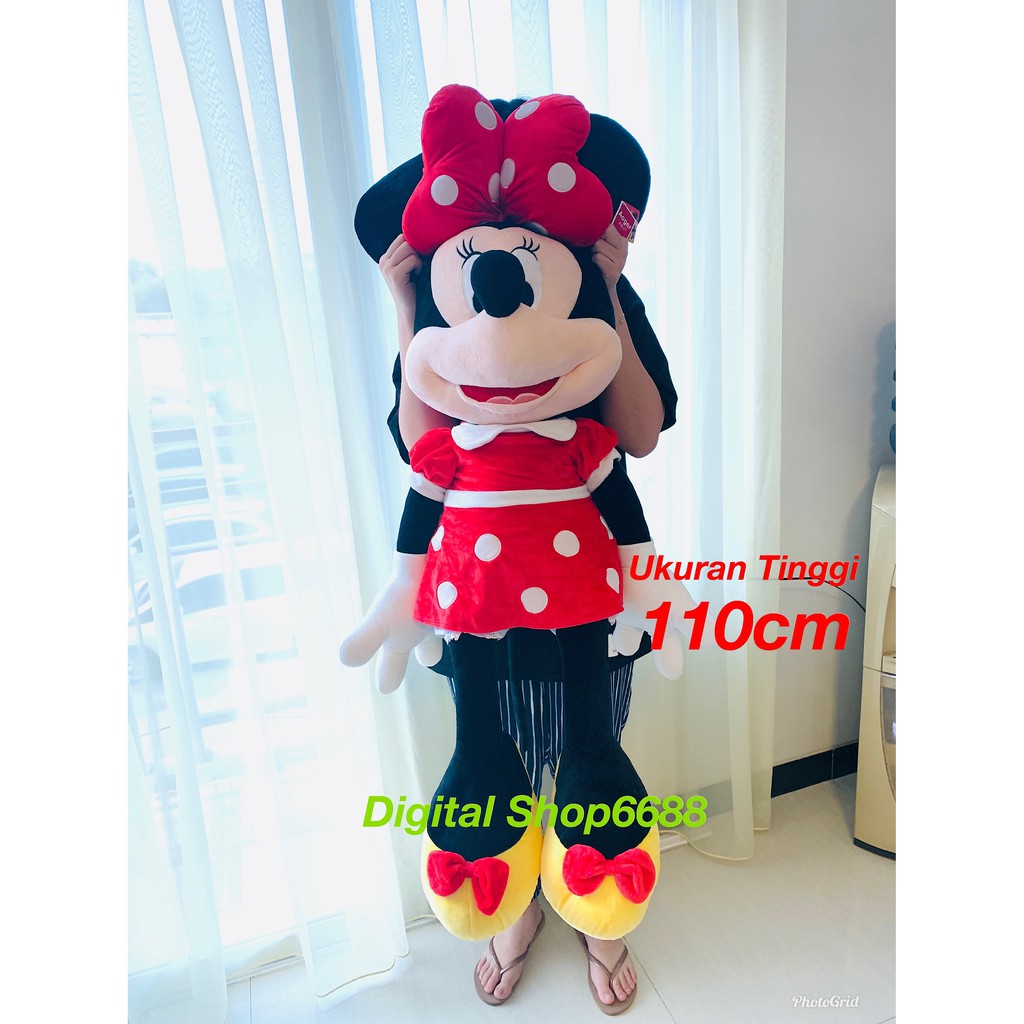 BONEKA MINNIE MOUSE  &amp; MICKEY MOUSE UKURAN TINGGI 1,1 METER (100% IMPORT)