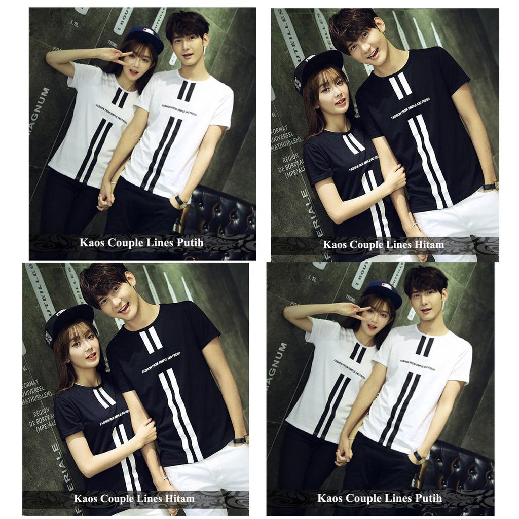 Kaos Kopel Pria Wanita Couple Murah Baju Pasangan Unik Simple