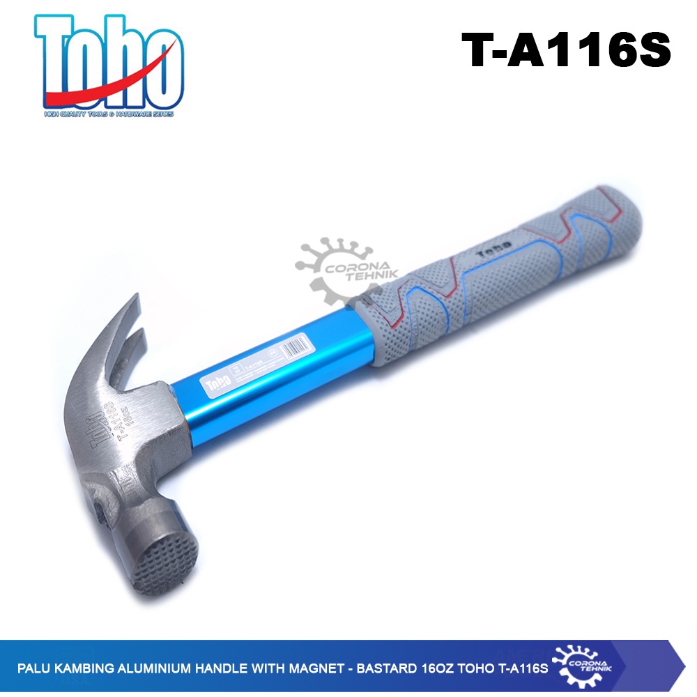 Toho T-A116S - Palu Kambing Aluminium Handle With Magnet - Bastard 16Oz