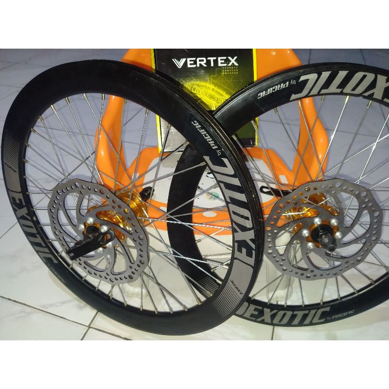 wheelset 20in atau velg sepeda 20in, double cakram