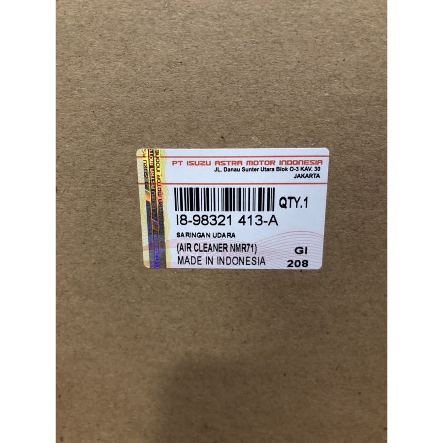 Filter Udara Air Filter Isuzu NMR71 Traga i8-98321413-A