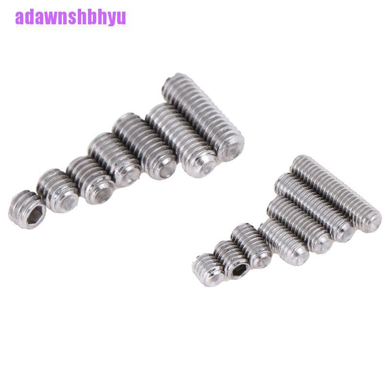 50 Pcs / Set Sekrup Hex Socket Tanpa Kepala Bentuk Cekung Bahan Stainless Steel M3 M4