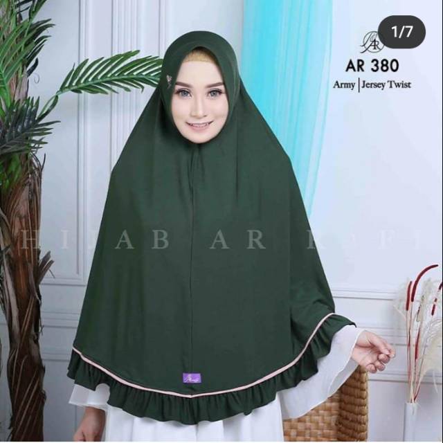 Ar 380 army hijab instan jumbo hijab arrafi ORI