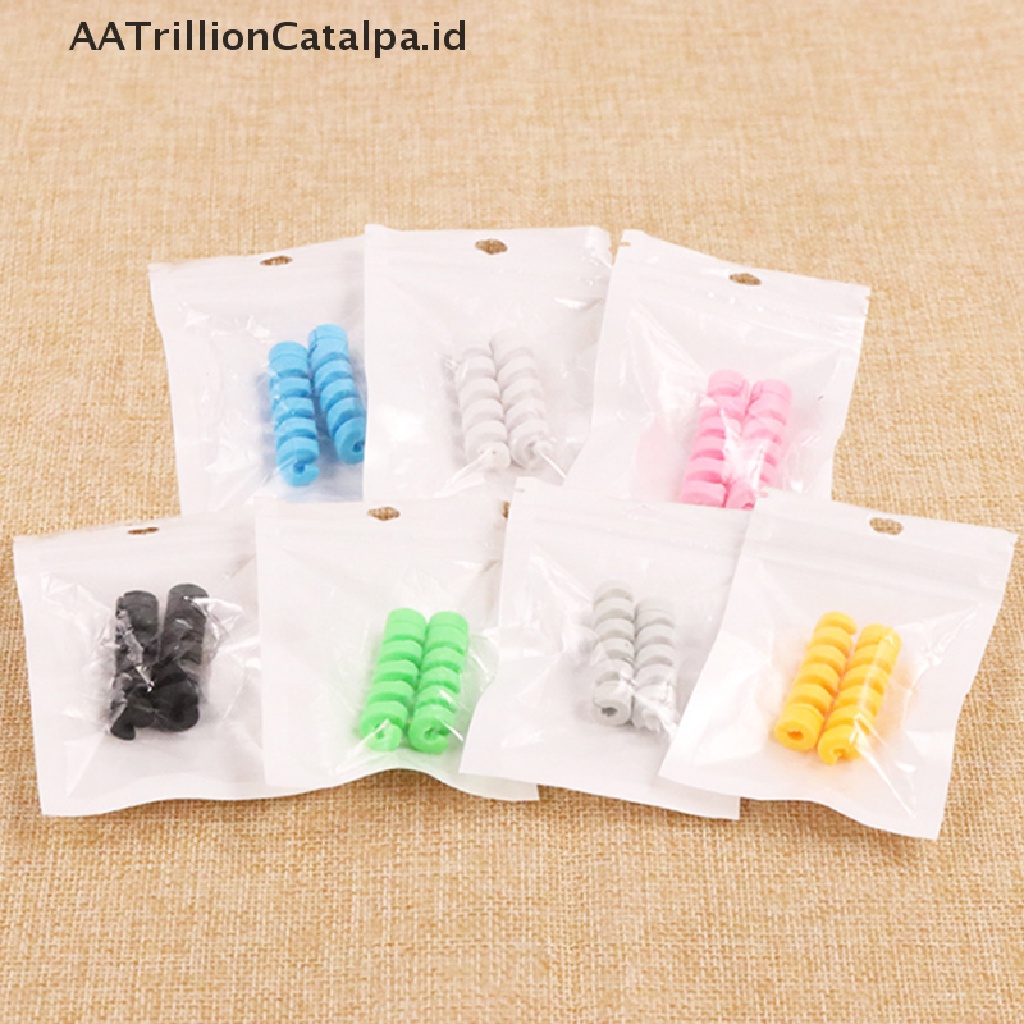 Aatrillioncatalpa 2pcs Pelindung Kabel Charger Bentuk Segitiga