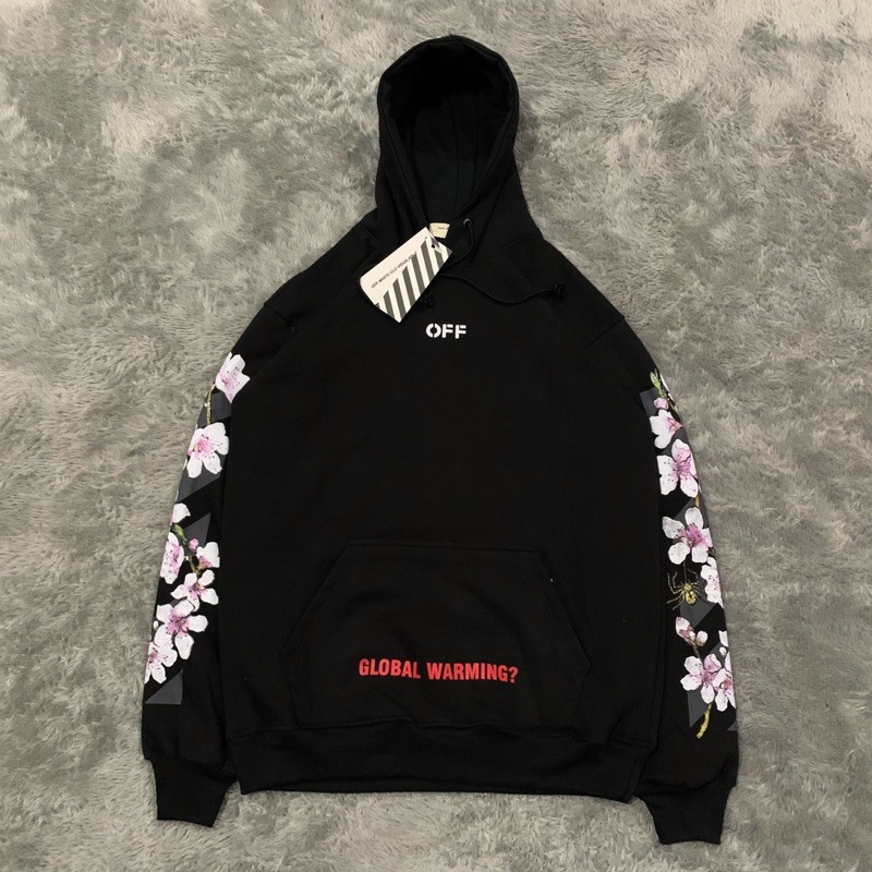 HOODIE OFF WHITE CHERRY BLOSSOM PREMIUM QUALITY