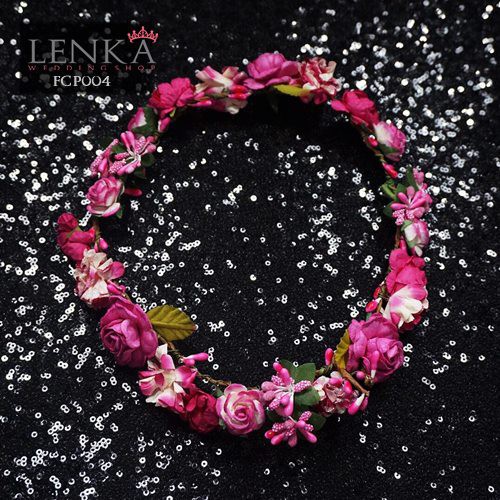 [PRODUK TERBATAS] BANDO BUNGA HEADBAND FLOWER CROWN WEDDING BRIDESMAID PESTA FCP004